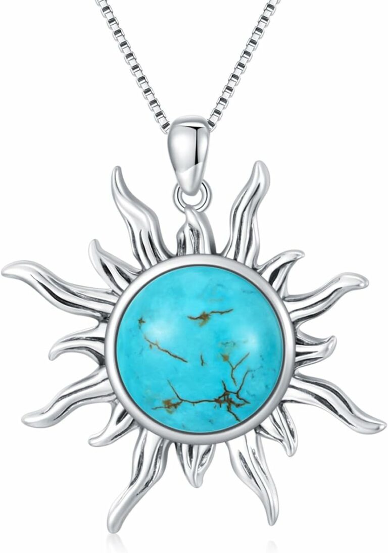Sun Turquoise Pendant Necklace